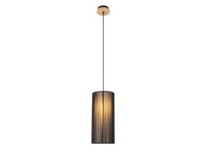 Miniaturka 2 - Lampa wisząca Vesodia 18 cm czarny cylindryczny abażur na białym tle