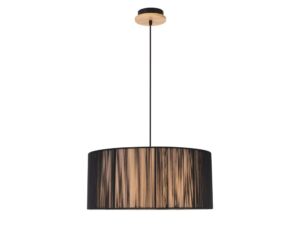 Miniaturka 2 - Lampa wisząca Vesodia 45 cm szeroki czarny abażur na białym tle