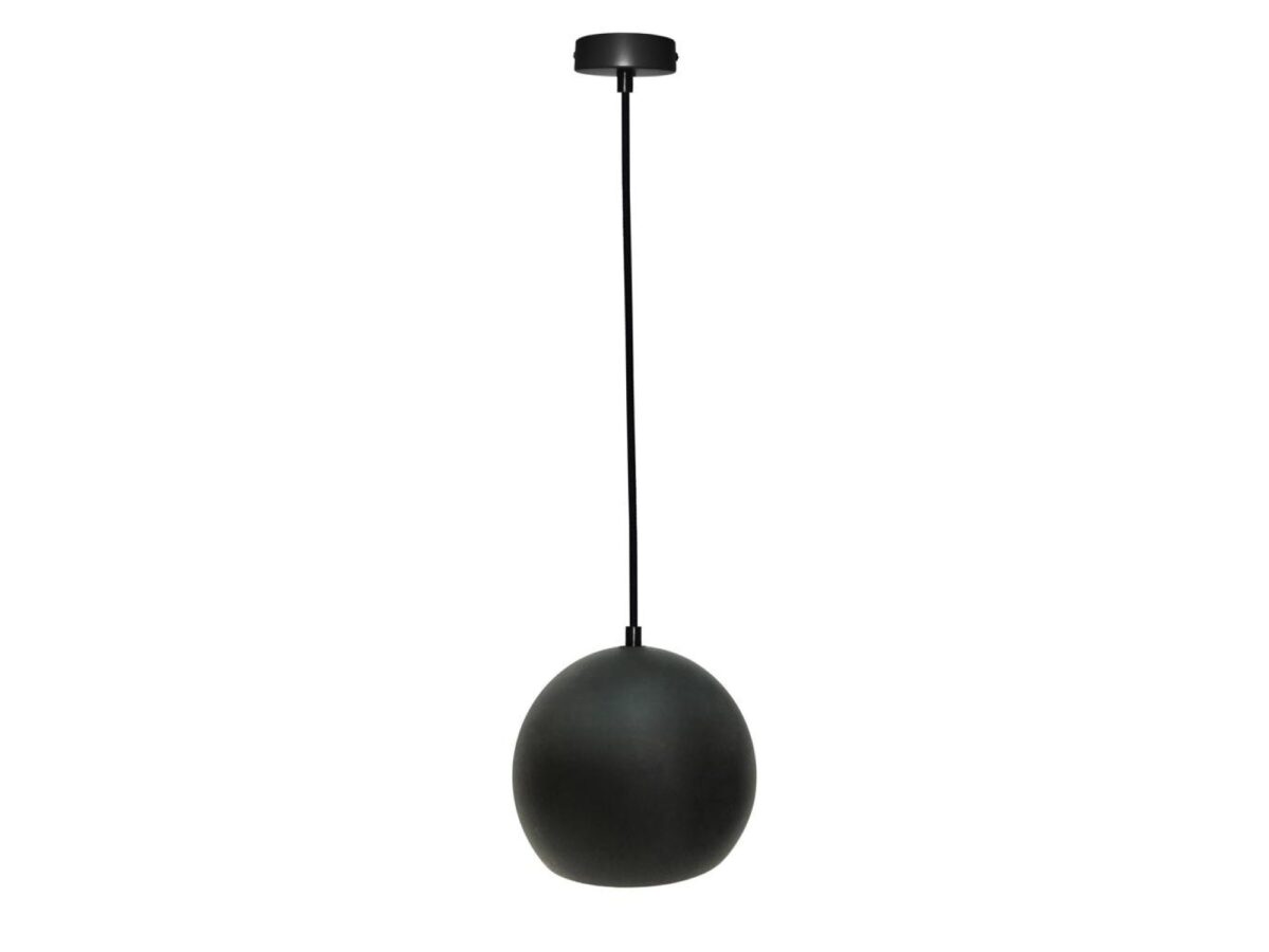 Lampa wisząca Vesomo czarna 20 cm z kulistym kloszem