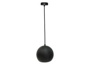 Miniaturka 2 - Lampa wisząca Vesomo czarna z kulistym metalowym kloszem