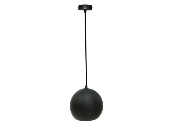 Lampa wisząca Vesomo czarna z kulistym metalowym kloszem