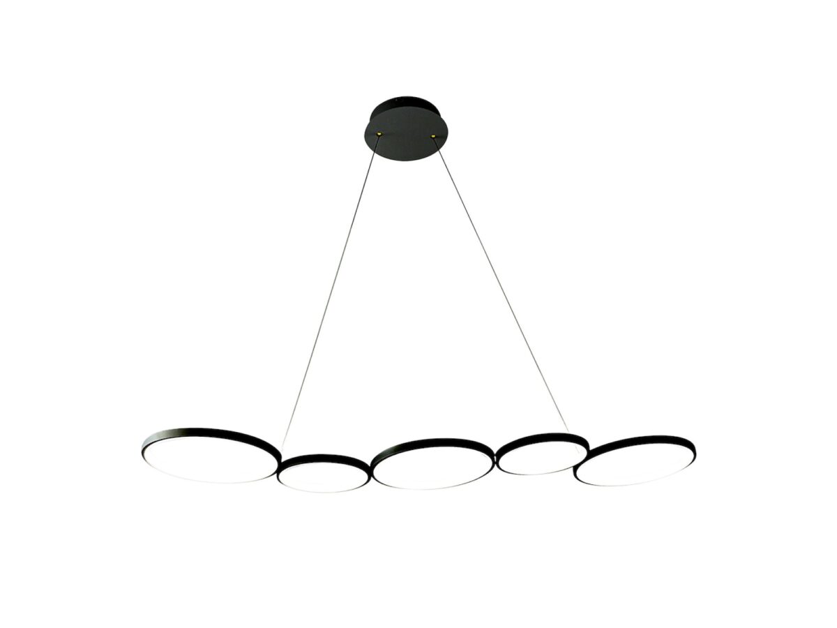 Lampa wisząca Vesonio LED 50 W pięć pierścieni