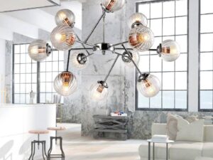 Miniaturka 2 - Lampa wisząca Vesovina z dwunastoma punktami w aranżacji