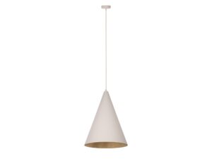 Miniaturka 7 - Lampa wisząca Vesuvio S beżowo-złota z wysokim stożkowym kloszem