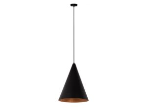 Miniaturka 2 - Lampa wisząca Vesuvio S czarno-miedziana z miedzianym wnętrzem stożkowego klosza