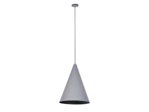 Miniaturka 4 - Lampa wisząca Vesuvio S szaro-czarna ze stożkowym kloszem i czarnym wnętrzem