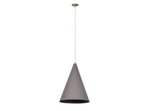 Miniaturka 6 - Lampa wisząca Vesuvio S taupe z czarnym wnętrzem stożkowego klosza