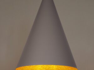Miniaturka 12 - Lampa Vesuvio S taupe-złota ze światłem skierowanym przez dolny otwór klosza