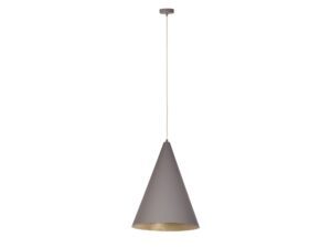Miniaturka 5 - Lampa wisząca Vesuvio S taupe ze złotym wnętrzem stożkowego klosza