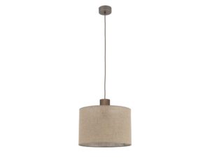 Miniaturka 2 - Lampa wisząca Viga Shade orzech z ciemniejszym lnianym abażurem