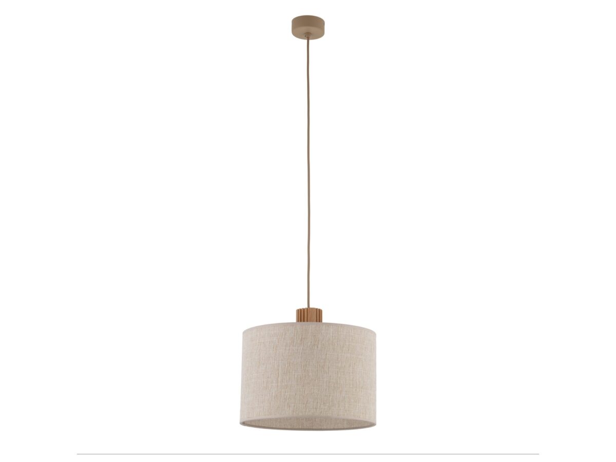 Lampa wisząca Viga Shade z lnianym abażurem E27 30 cm