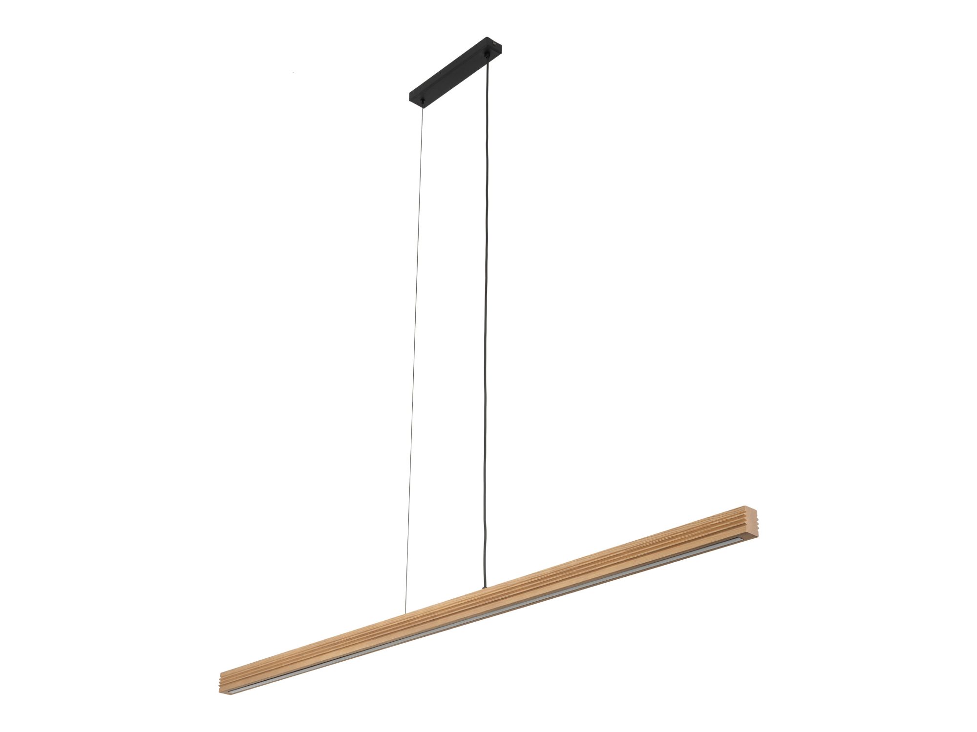 Lampa wisząca Viga Wood LED z jasną szczotkowaną sosną postarzaną