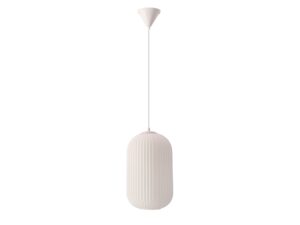 Miniaturka 4 - Lampa wisząca Viravela biała ze szklanym kloszem na białym tle