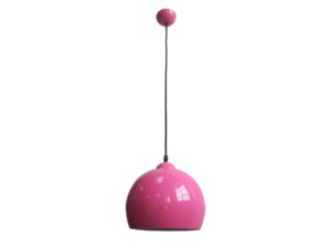 Miniaturka 1 - Lampa wisząca Viredano z malinoworóżowym metalowym kloszem