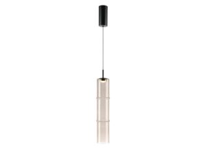 Miniaturka 8 - Lampa wisząca Viresio kaszmirowe szkło i czarna podsufitka na białym tle