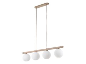 Miniaturka 2 - Lampa wisząca Virlo 4-punktowa z czterema białymi ryflowanymi kloszami
