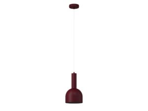 Miniaturka 1 - Lampa wisząca Vitrum Dzwonek bordowa z metalowym kloszem w kształcie dzwonka