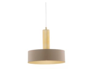 Miniaturka 2 - Vitrum Gold Koło w ciepłym beżu z rozświetlonym kloszem i detalem ze szczotkowanego złota