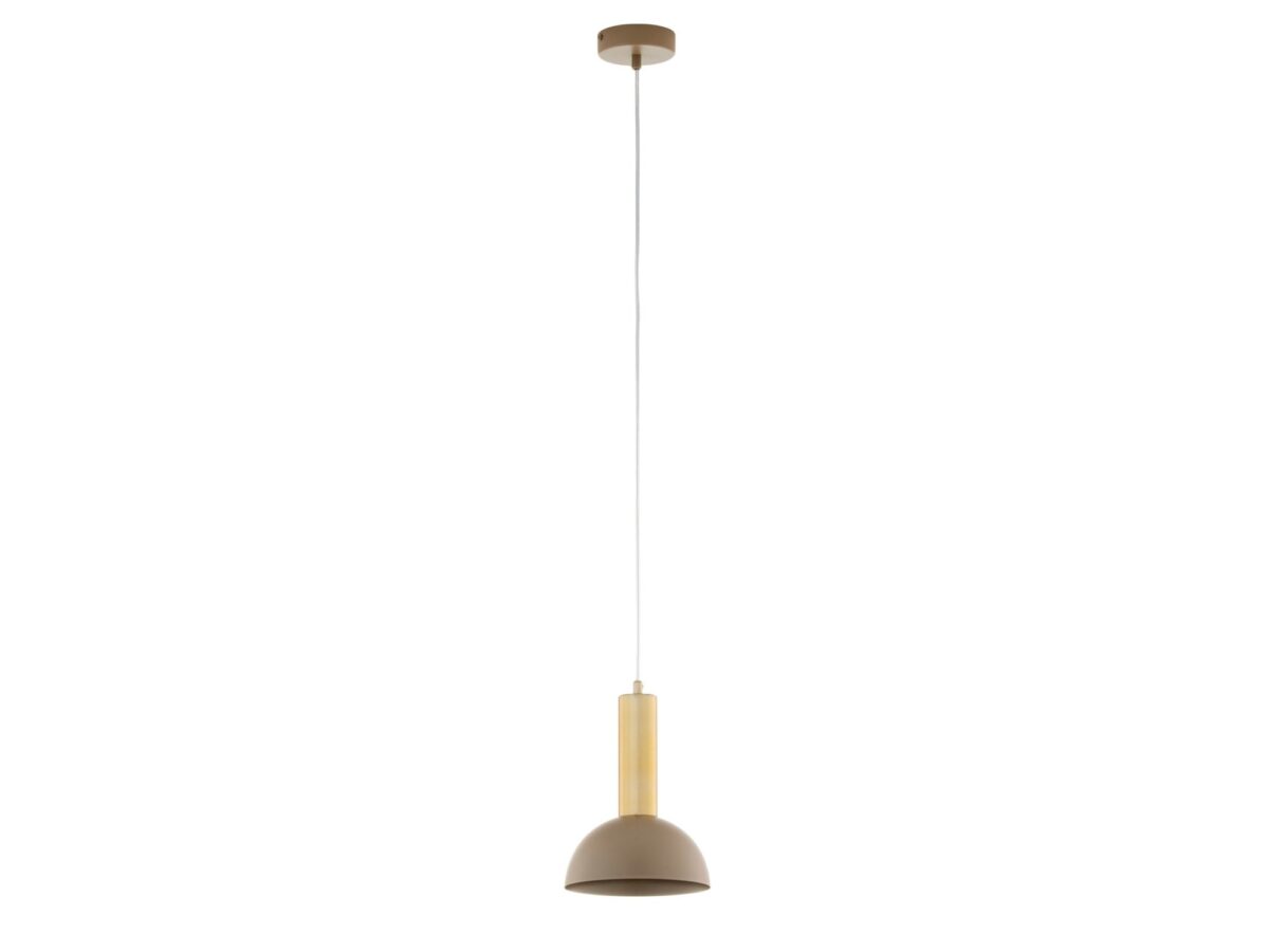 Lampa wisząca Vitrum Gold Kopuła S 1-punktowa – ciepły beż i złoty szczotkowany