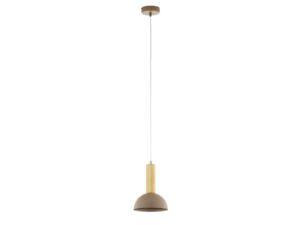 Miniaturka 4 - Lampa wisząca Vitrum Gold Kopuła S ciepły beż i złoty szczotkowany z pełnym zawieszeniem na białym tle