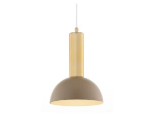 Miniaturka 2 - Lampa Vitrum Gold Kopuła S ciepły beż i złoty szczotkowany z rozświetlonym wnętrzem klosza