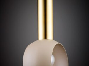 Miniaturka 4 - Lampa wisząca Vitrum Gold Oczko w zbliżeniu na ciemnym tle