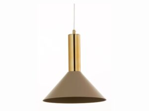 Miniaturka 2 - Lampa Vitrum Gold Stożek z beżowym kloszem od dołu, wnętrze w cieniu
