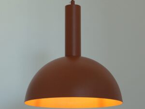 Miniaturka 10 - Ceglany klosz kopułowy Vitrum Kopuła M z zapaloną żarówką