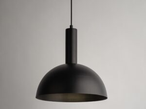 Miniaturka 9 - Czarna metalowa kopuła lampy wiszącej Vitrum Kopuła M w zbliżeniu