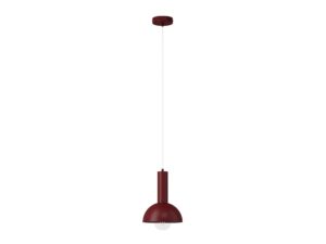 Miniaturka 3 - Vitrum kopuła S bordowa, lampa wisząca z półkolistym kloszem