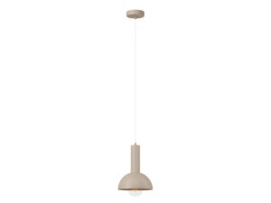 Miniaturka 1 - Vitrum kopuła S ciepły beż, stalowa lampa wisząca z kopułowym kloszem i rozetą