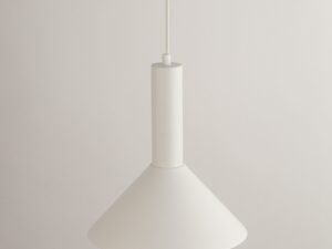 Miniaturka 10 - Lampa Vitrum Stożek biała, zbliżenie na klosz w kształcie stożka
