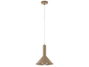 Miniaturka 4 - Lampa wisząca Vitrum Stożek w kolorze ciepły beż, pełne zawieszenie i metalowy klosz