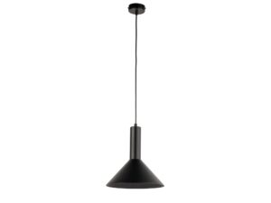 Miniaturka 12 - Lampa wisząca Vitrum Stożek czarna z pełnym zawieszeniem i metalowym kloszem
