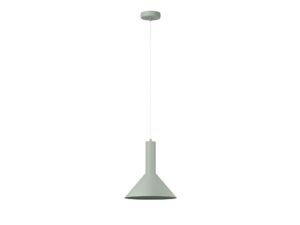 Miniaturka 6 - Lampa wisząca Vitrum Stożek szałwiowa z metalowym kloszem i pełnym zwisem