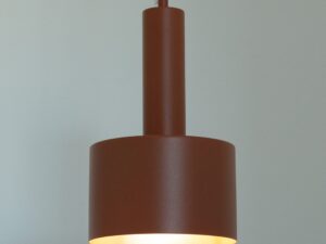 Miniaturka 9 - Vitrum Walec ceglany, zbliżenie klosza włączonej lampy