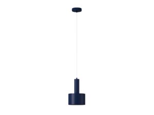 Miniaturka 6 - Vitrum Walec granatowa lampa wisząca ze stalowym kloszem