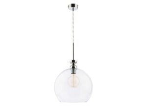 Miniaturka 2 - Lampa wisząca Vix chromowana z przezroczystym szklanym kloszem