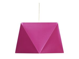 Miniaturka 2 - Lampa wisząca Volamo z różowym geometrycznym abażurem