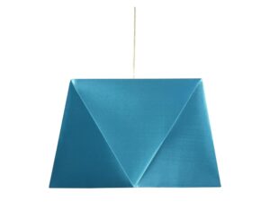 Miniaturka 1 - Lampa wisząca Volamo z turkusowym geometrycznym abażurem
