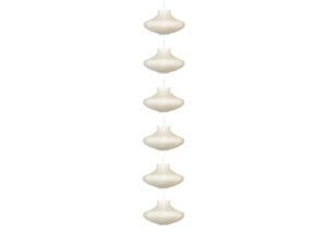 Miniaturka 2 - Lampa wisząca Volodia sześć białych papierowych kloszy