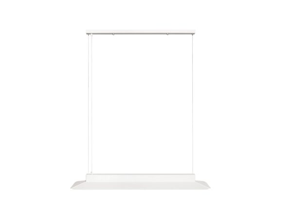 Biała lampa wisząca YOTTSU A LED ze stalowymi linkami