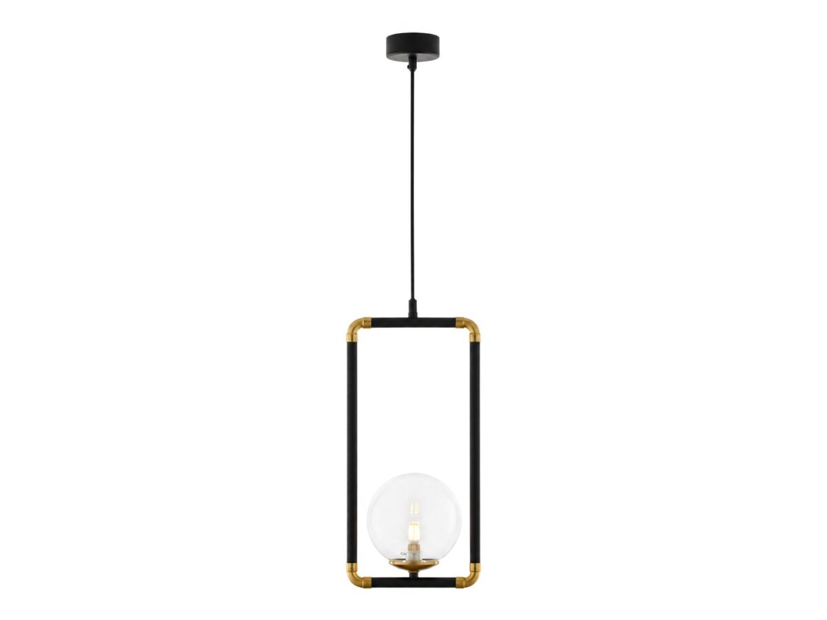 Lampa wisząca Zafra z kulistym kloszem, 2 kolory szkła