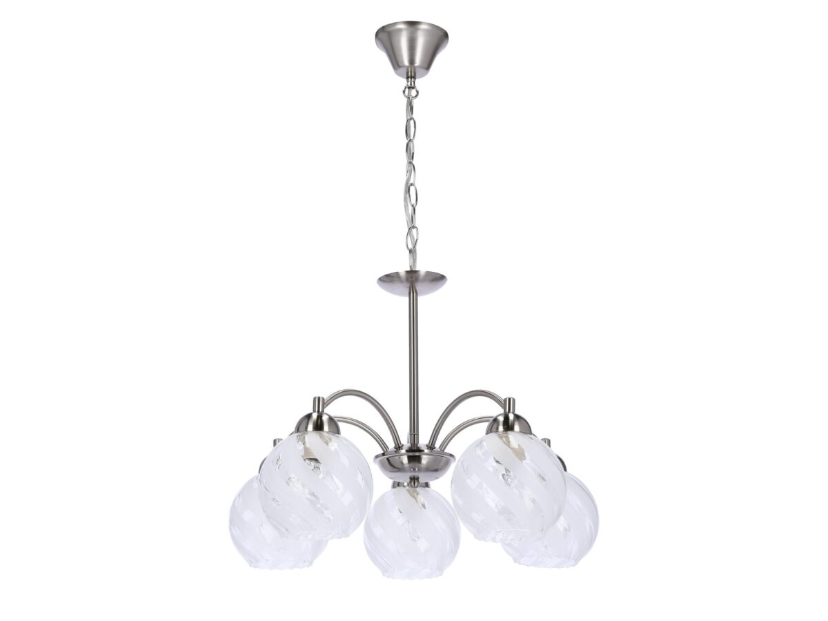Lampa wisząca 5-punktowa Zarevora 40 cm satynowa