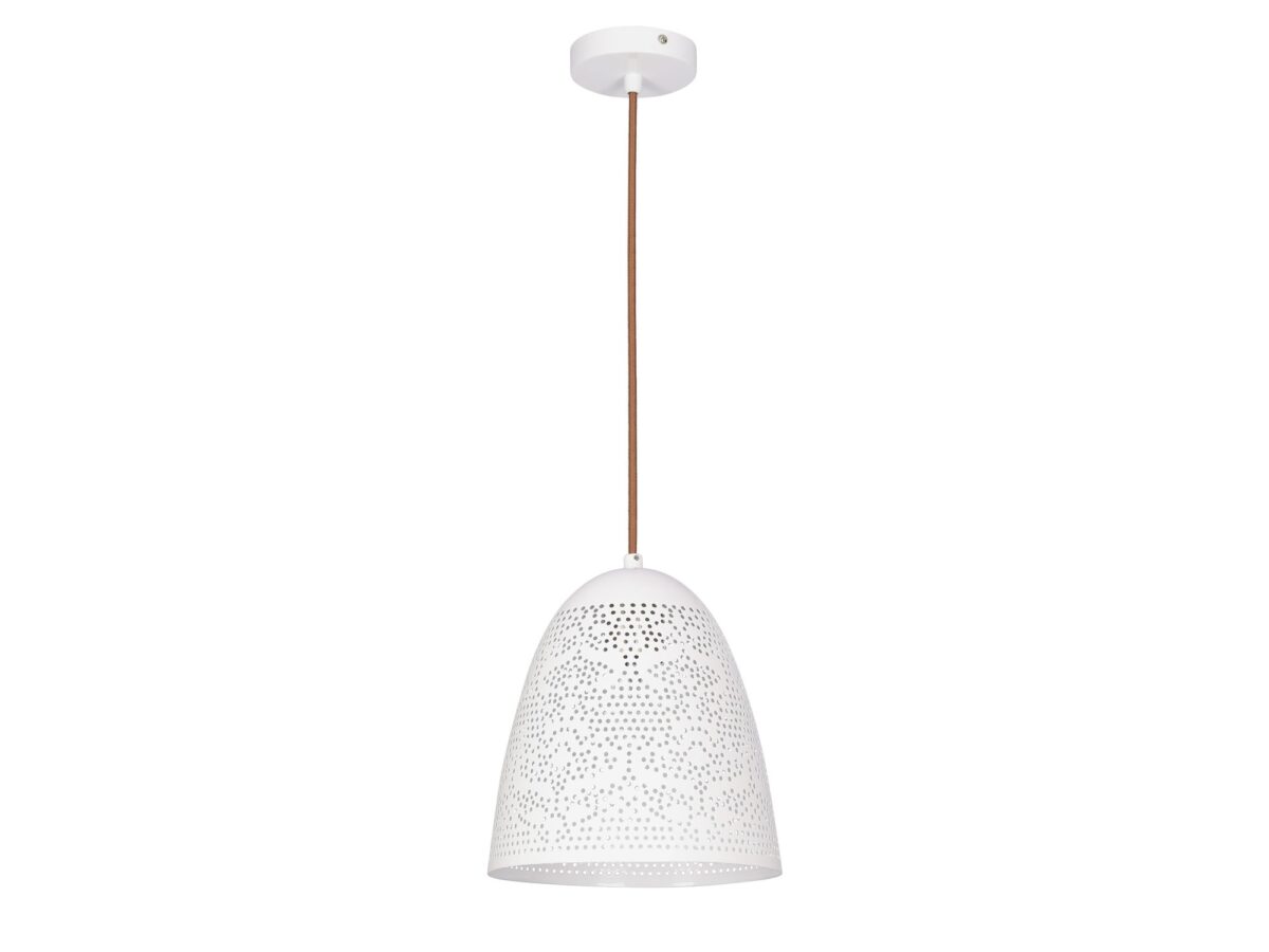 Lampa wisząca Zarolia ażurowa 20 cm biała