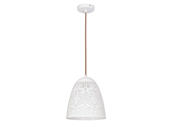 Lampa wisząca Zarolia ażurowa 20 cm biała