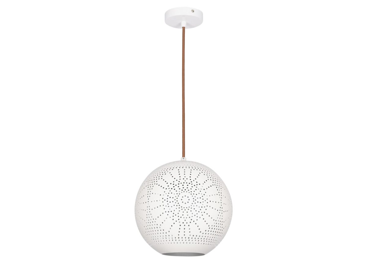 Lampa wisząca Zarolia kula 25 cm z ażurowym wzorem