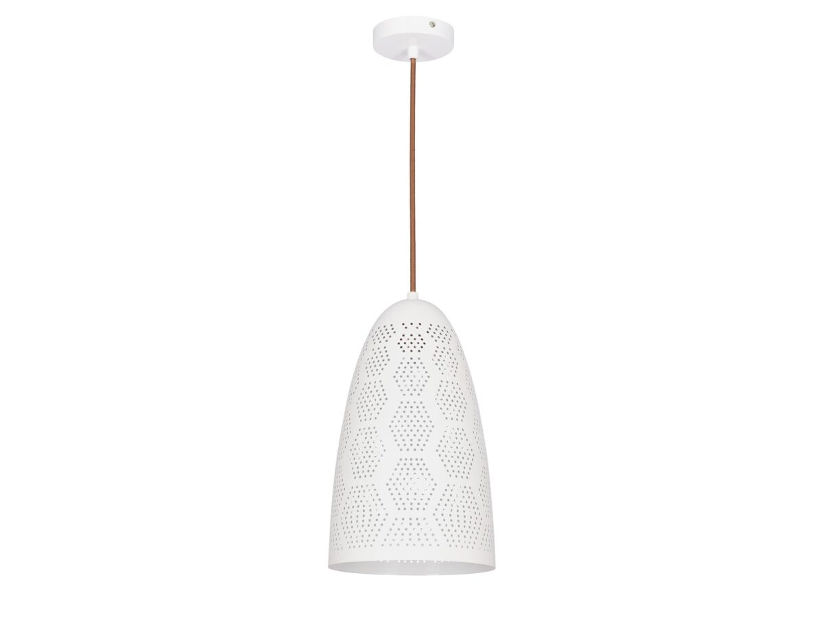 Lampa wisząca Zarolia stożek 20 cm ażurowa