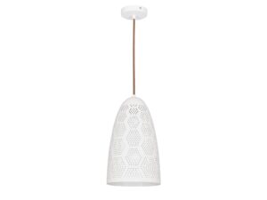 Miniaturka 5 - Lampa wisząca Zarolia stożek biały 20 cm z ażurowym kloszem