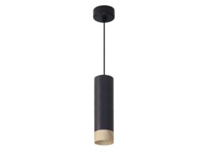 Miniaturka 2 - Lampa wisząca Zelasa GU10 czarna 5,5 cm z dekorem drewna